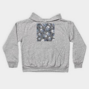 An abundance of silver hearts on grey Kids Hoodie